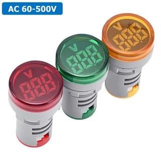 AD16-22DSV โวลต์มิเตอร์ 22mm AC 60-500V AC Digital Display Voltmeter 60-500VAC ดิจิตอลโวลต์มิเตอร์ เครี่องวัดแรงดันไฟ...
