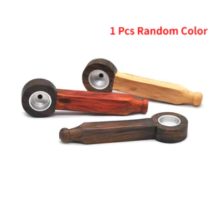 1 Pcs Rainbow/Brown 420 Mini Wood Pipe