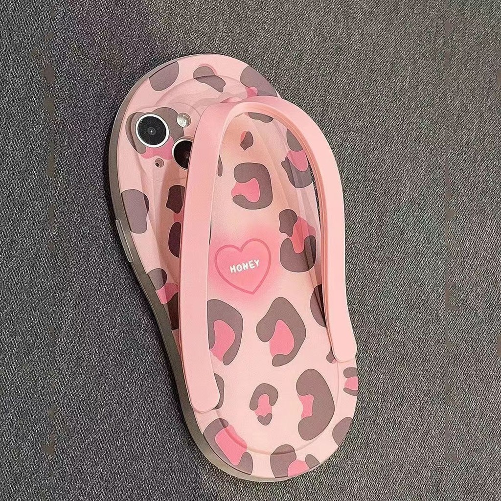 เคสโทรศัพท์คู่รัก สนุกตลก Apple 14promax กันกระแทก iPhone13/12/11/xr/8plus รองเท้าแตะเคสโทรศัพท์