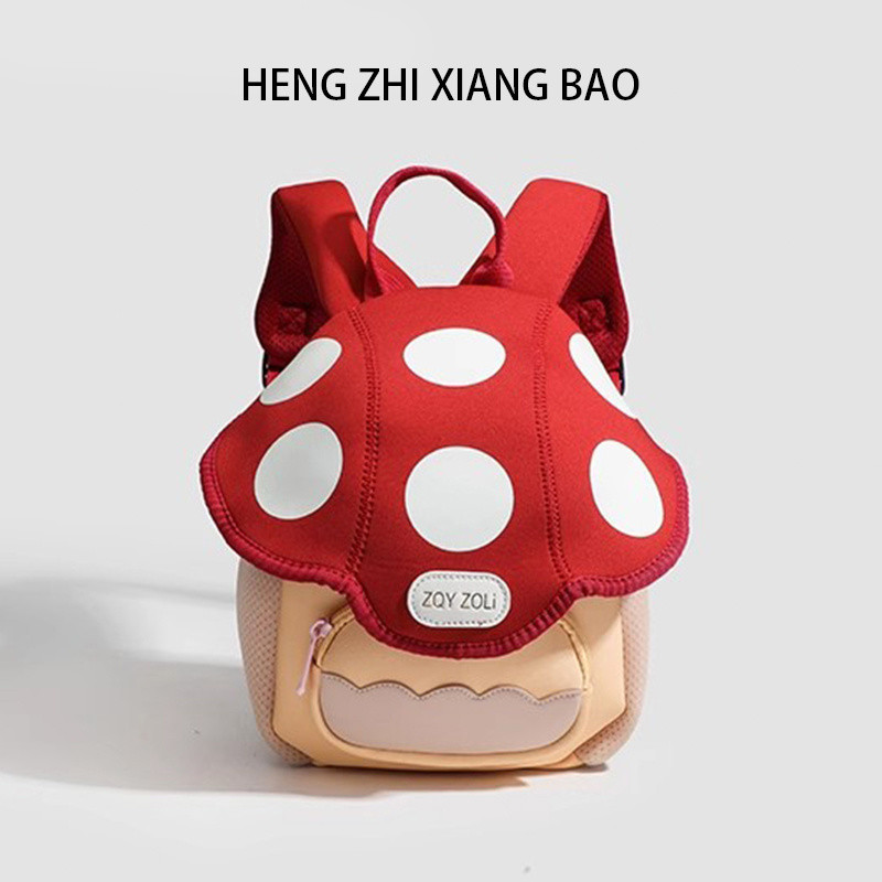 Preferred#New children's backpack2024Travel Kindergarten Backpack Cute Mini School Bag Mushroom Cart