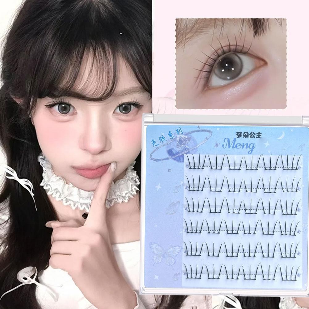 กาวฟรี Girl Group Love Beans Cat Claw Eyelashes Segmented จําลองเดี่ยวปลอมเกาหลี A6y8