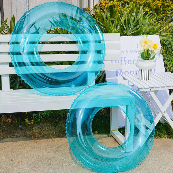 โฟมลอยน้ํา pool noodle แหวนว่ายน้ำผู้ใหญ่โปร่งใสอุปกรณ์ถ่ายภาพวันหยุดมัลดีฟส์เทพธิดาสระว่ายน้ำริมทะเ