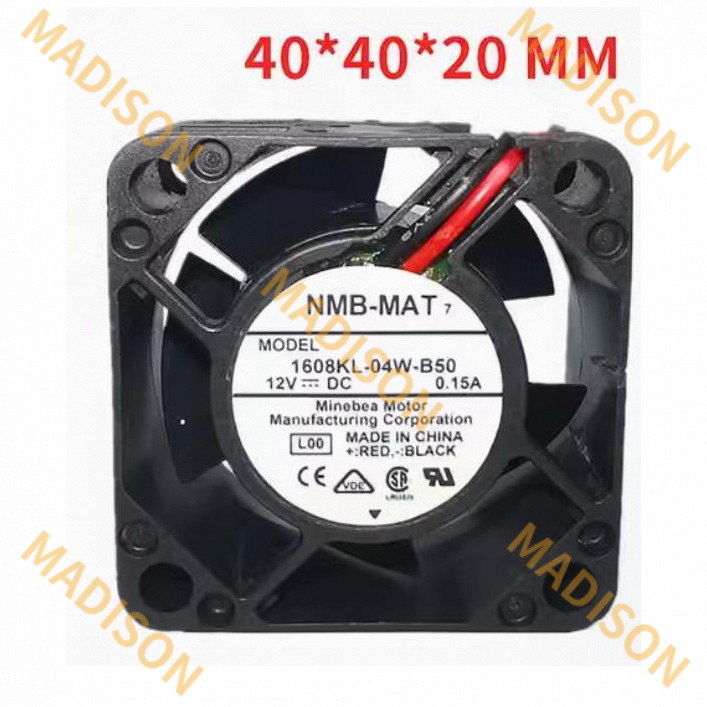 ใหม่พัดลมระบายความร้อนที่เงียบสงบเป็นพิเศษ NMB 4020 12โวลต์หม้อหุง1608kl-04w-b50