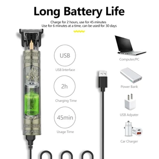 ปัตตาเลี่ยนตัดผมไฟฟ้า เครื่องโกนหนวด แบบชาร์จUSB ตัดผมหลายแบบ ชาร์จไร้สาย ปัตตาเลี่ยนผม โกนผม
