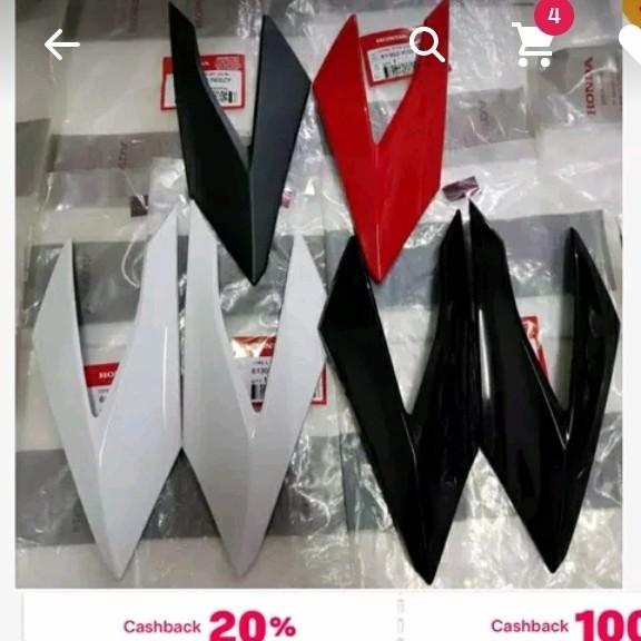 LR Sonic 150R หูเปลือกวัวหน้า - สีขาว