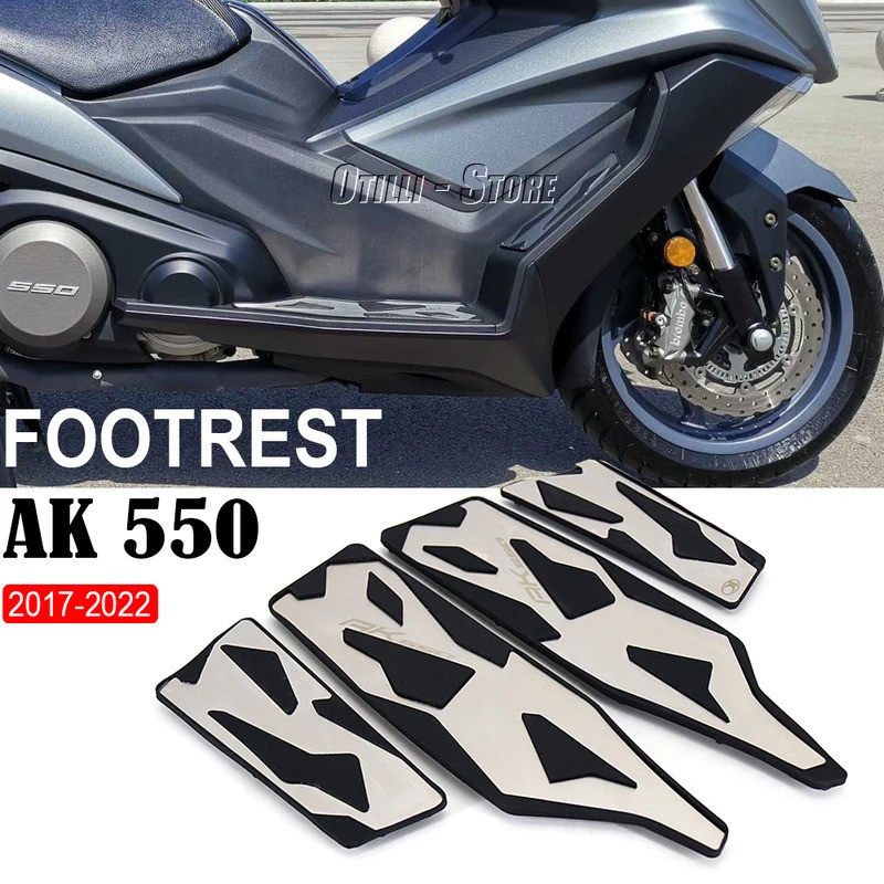 สําหรับ KYMCO AK 550 ak550 2018 2019 รถจักรยานยนต์ Footboard Steps เท้า Pad เหยียบ Footrests Pads AK