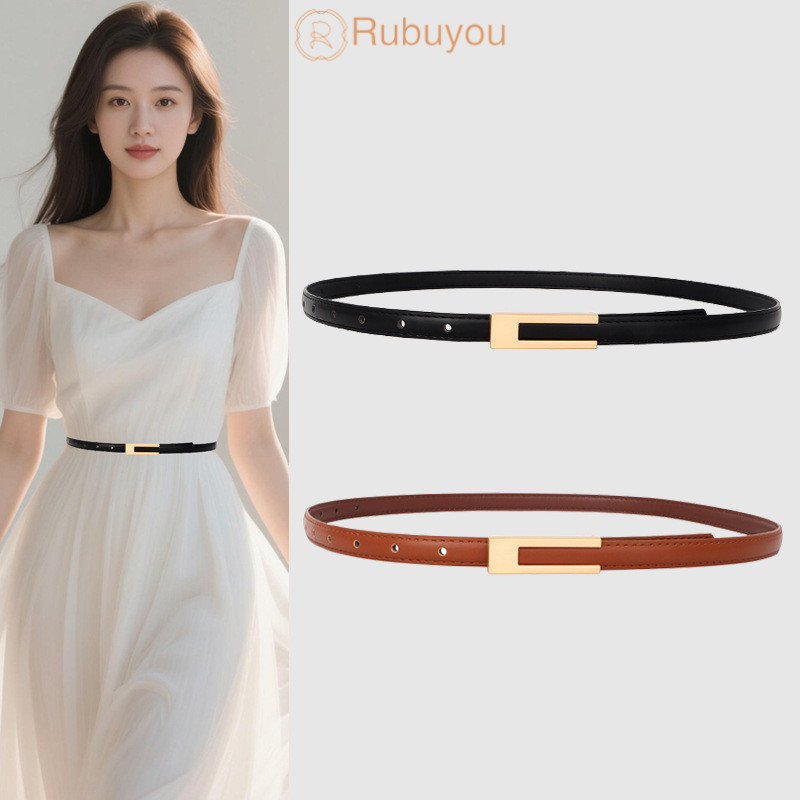 Rubuyou เข็มขัดแฟชั่นสำหรับผู้หญิงพร้อมหัวเข็มขัดอเนกประสงค์-COD