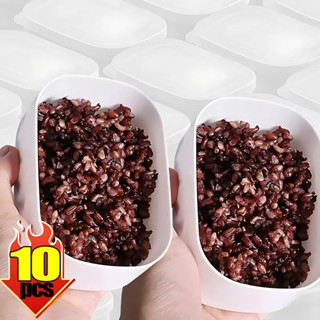 3/5/10 ชิ้นไมโครเวฟปลอดภัยภาชนะเก็บอาหาร, Crisper ปิดผนึกอาห…