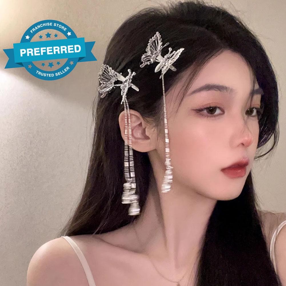 บาง As Cicada Wings อิเล็กทรอนิกส์ผีเสื้อผมตาข่ายระบบผมคลิป Sen Super I2i2