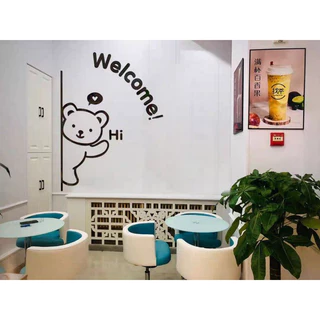 สติ๊กเกอร์อะคริลิค 3D หมี Welcome