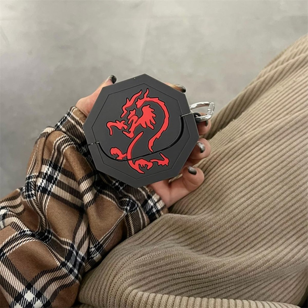 Earphone Case for Anker Soundcore Liberty 4 NC,Cute Cartoon Dragon Pattern Design Silicone Protectiv