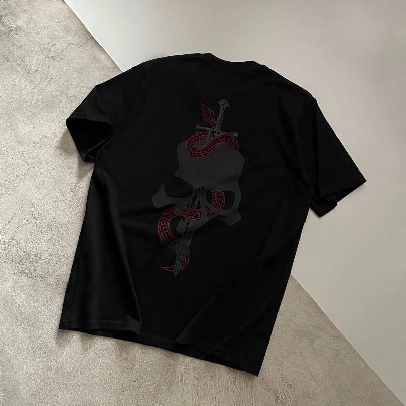 [ORIGINAL 100%] RUCAS "YEAR OF SNAKE" Python Jeans - Skeleton Tee / Initial Black on Black Tee / RUC