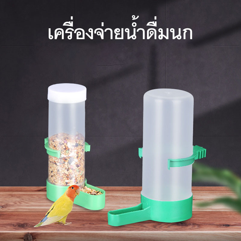 เครื่องจ่ายน้ำดื่มอัตโนมัติสำหรับนก ถ้วยน้ำสำหรับนกแก้ว สัตว์เลี้ยง ถ้วยใส่น้ำดื่มพลาสติก