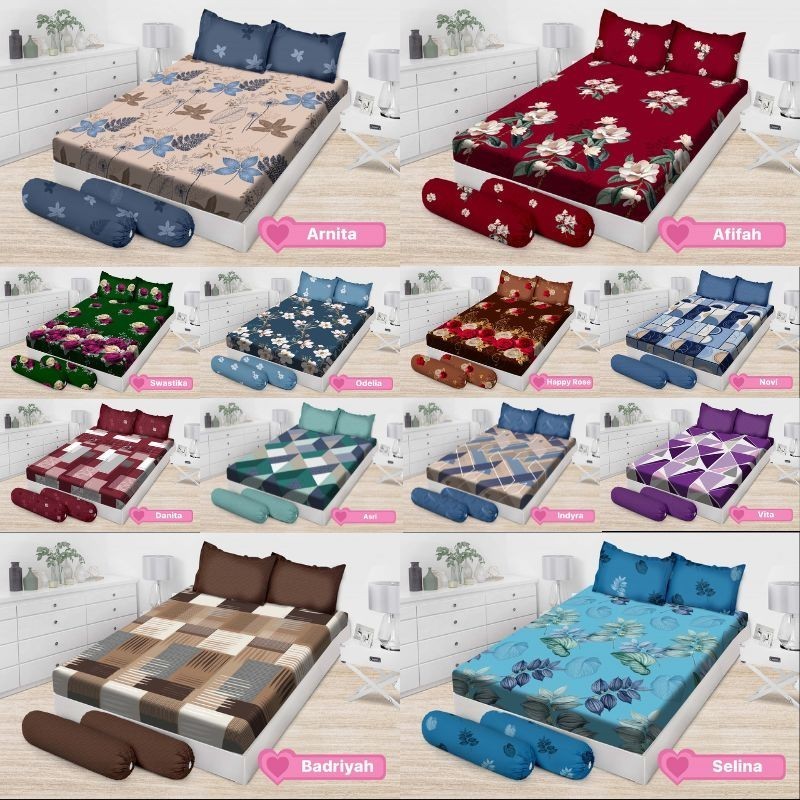 T25 BONITA EMILIA BED SHEET 4 B4 SIZE 180x200 HEIGHT 25CM ใหม่ล่าสุด MOTIF ขนาดราชา เบอร์ 1 -- ส่วน 