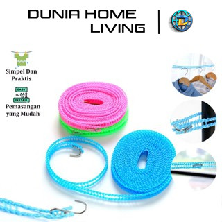 GANTUNGAN DHL WHOLESALE ราวตากผ้า 5 เมตร / สายเสื้อผ้า / เชือกแขวนเสื้อผ้า / เชือก