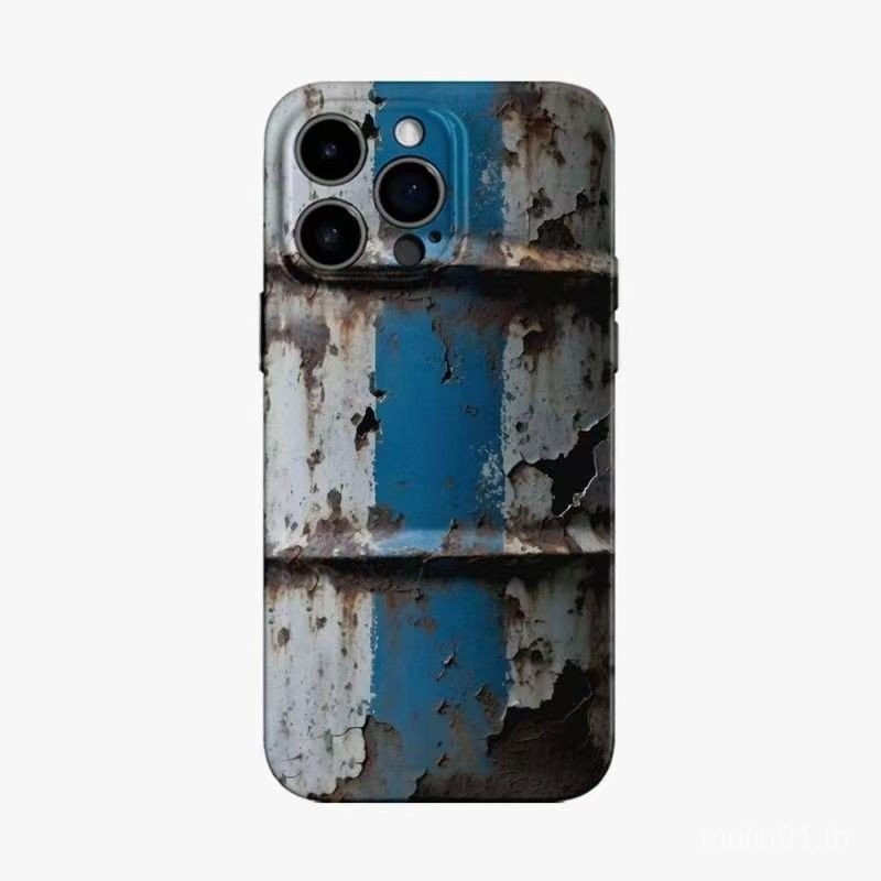 เคสโทรศัพท์โทรศัพท์ เหมาะสําหรับ iPhone Film Rust Oil Drum เหมาะสําหรับ iPhone16/15promax เคสโทรศัพท์ iPhone13/14PRO/Hard Case/XS/7P เคสป้องกัน HGQN