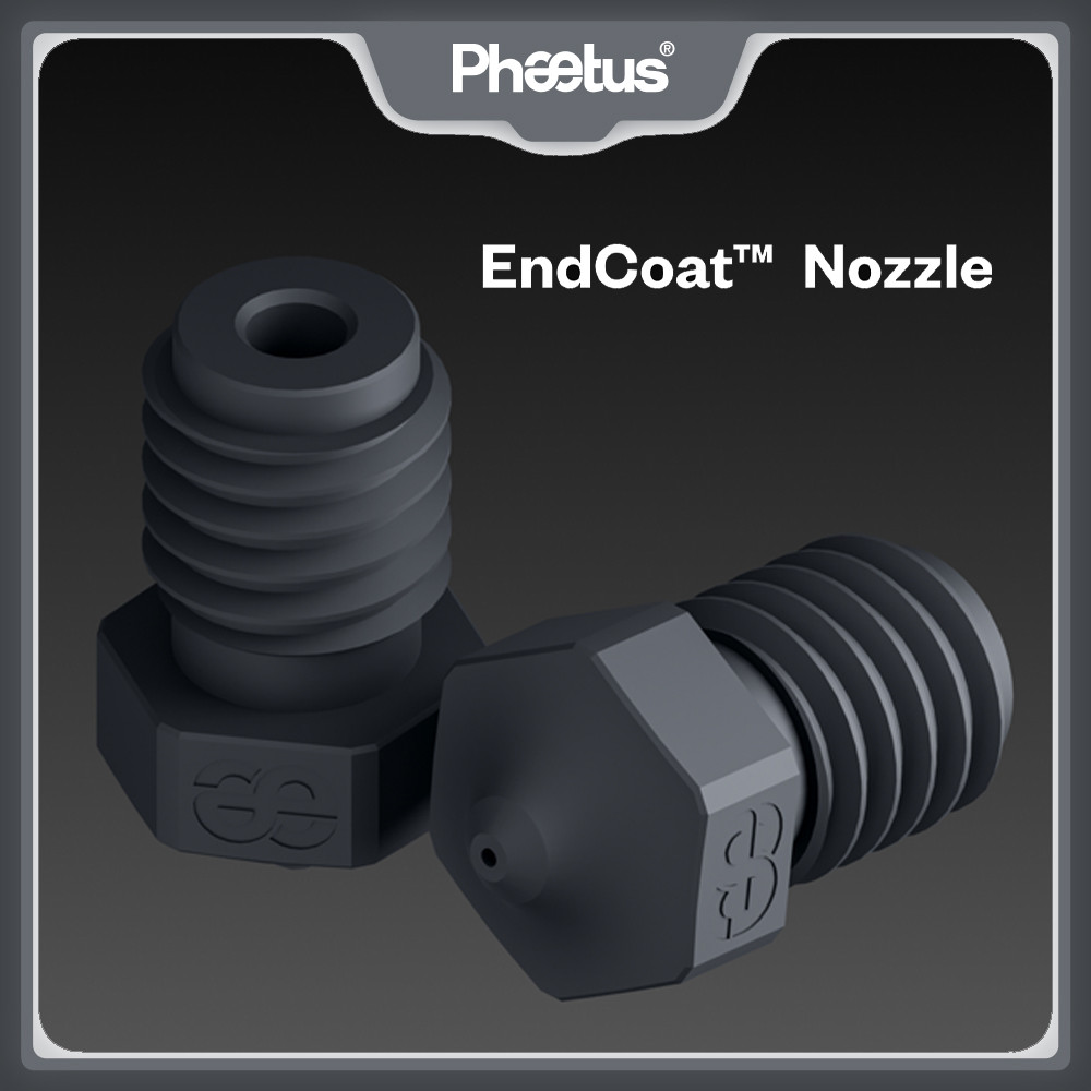 Phaetus EndCoat™ V6 Nozzle patented coating technology hardened steel nozzle For 3D Printers Hotend 