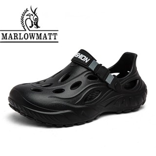 Marlowmatt รองเท้าแตะผู้ชายกีฬาลําลองกันน้ํากันลื่นวัสดุ EVA…