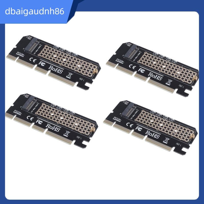 READY STOCK4X M.2 NVMe SSD NGFF ถึง PCIE 3.0 X16 อะแดปเตอร์ M คีย์อินเทอร์เฟซการ์ด Suppor PCI Expres