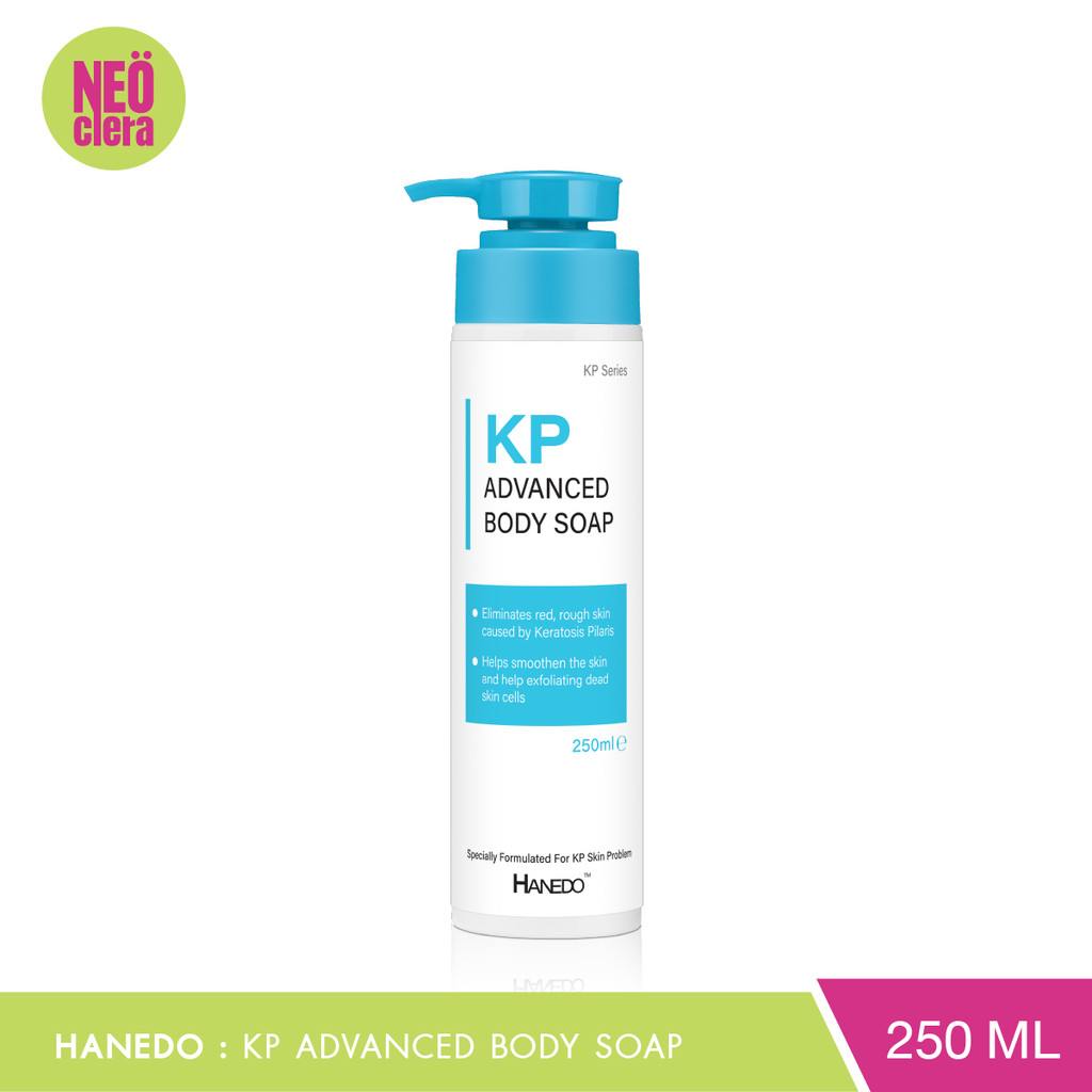 Hanedo KP Advanced Body Soap สบู่เหลวทำความสะอาดผิวกาย ช่วยผลัดเซลล์ผิว ลดขนคุดและสิวที่หลัง 250ml