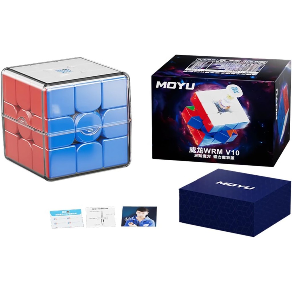 Moyu Weilong WRM V10 2024 Magnetic Speed Cube 3x3 ปริศนาไร้สติกเกอร์ Cube Professional Magnetic Mast