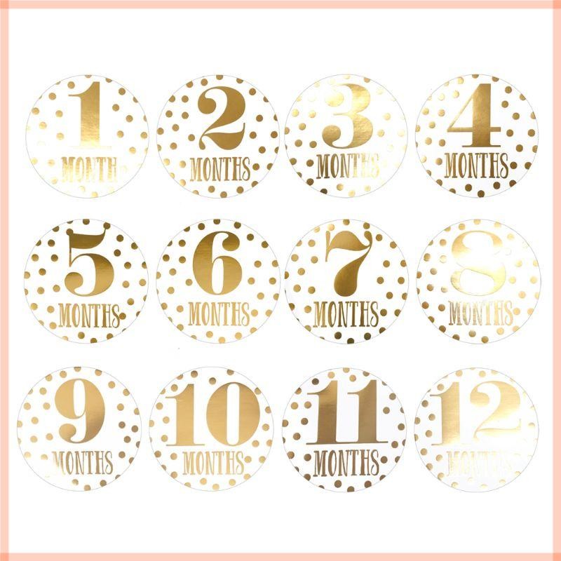 CC Month Sticker Baby Photography Milestone Memorial รายเดือนทารกแรกเกิด