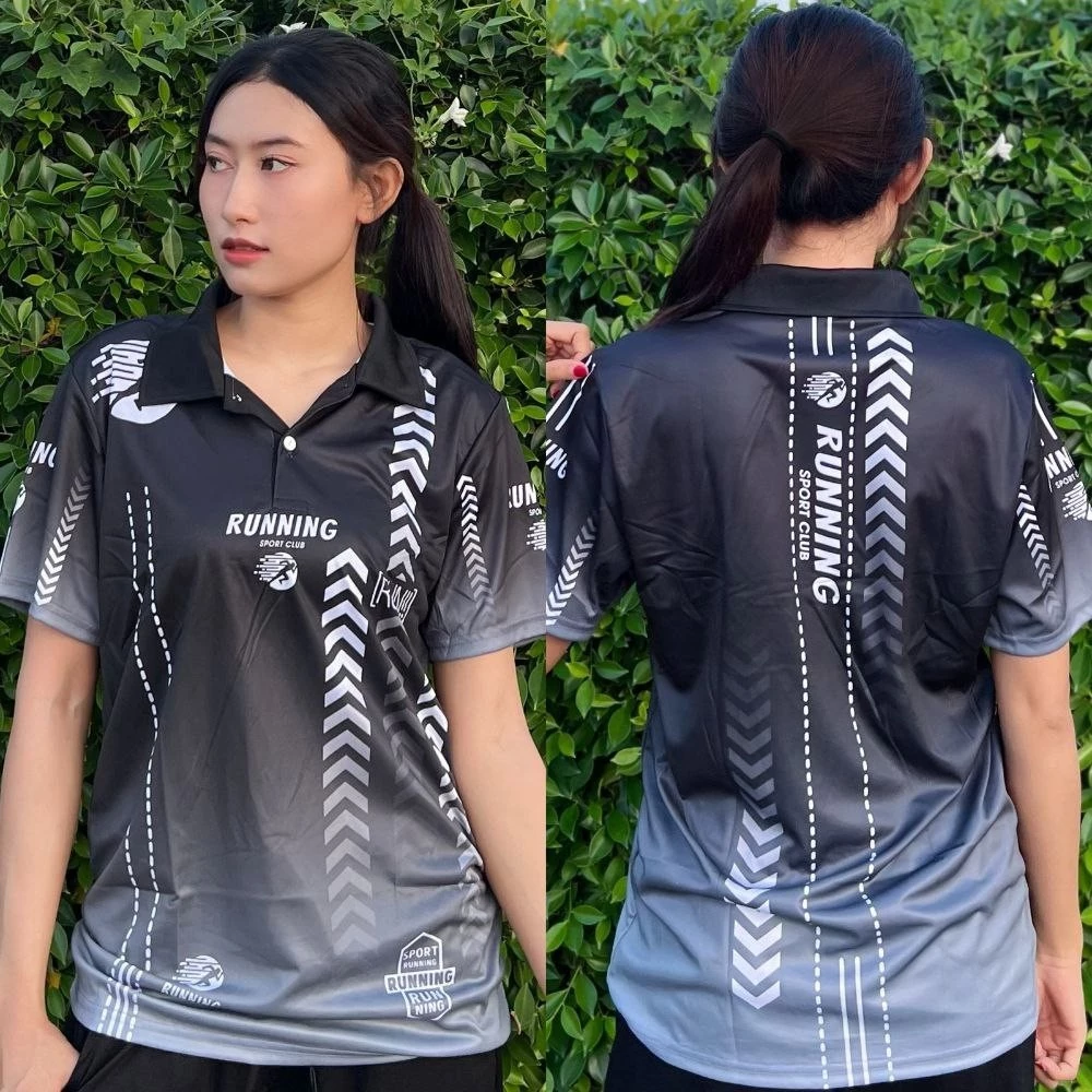 เสื้อโปโลสีไล่ระดับ ผ้าระบายอากาศเย็น สไตล์สปอร์ต thumbnail 8