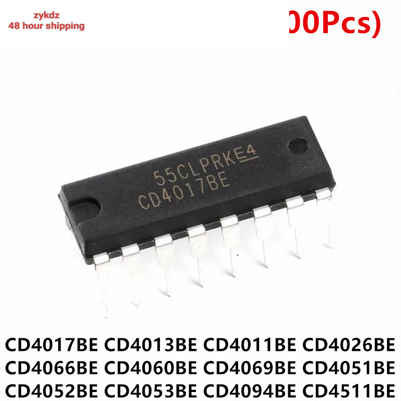 ใหม่ Product100 ชิ้น/ล็อต CD4017BE CD4013BE CD4011BE CD4026BE CD4066BE CD4060BE CD4069UBE CD4051BE C