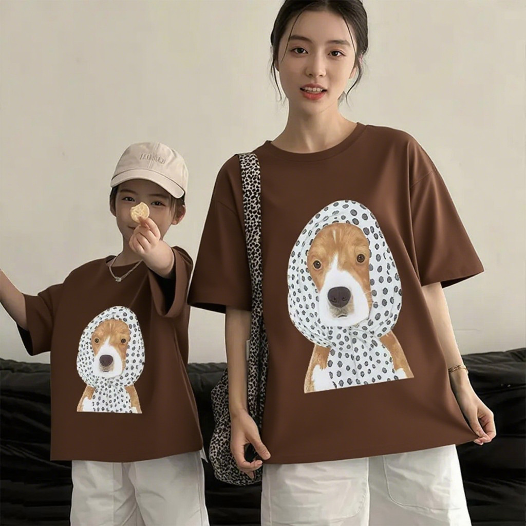 🔥พร้อมส่ง&COD🔥RINA STUDIO🔥 2025new! ชุดครอบครัว แม่ t shirt เสื้อเด็ก cotton แขนสั้น เสื้อยืดคอกลมแฟชั่น ฤดูร้อน