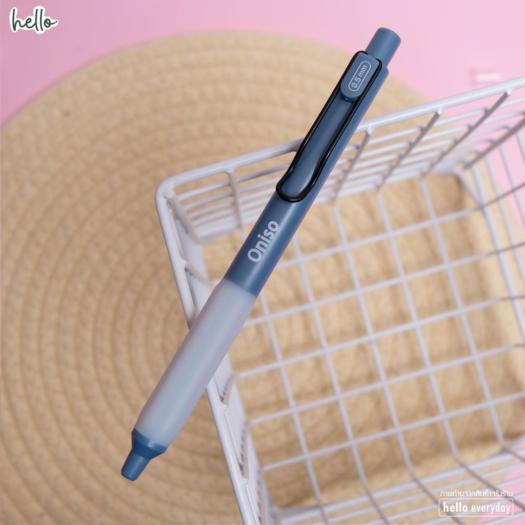 Oniso - ปากกาเจล แบบกด มียางจับนุ่มมือ หัวลูกลื่น2ชั้น 0.5mm. รุ่นONI-9133 หมึกสีน้ำเงิน - รูปที่ 6