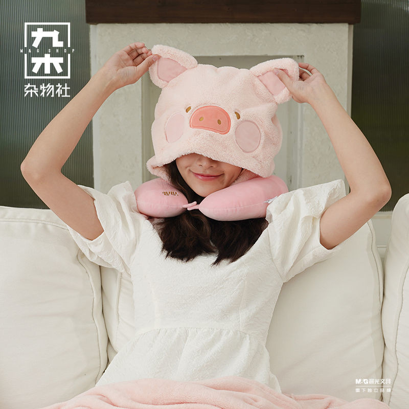 [G-Plus Studio] LuLu Pig Nap หมอนกระดูกสันหลังส่วนคอ Office Sleeping ของขวัญวันเกิดสําหรับเพื่อน