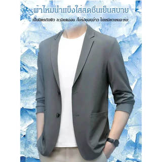 เสื้อเบลเซอร์ธุรกิจ ผู้ชายไซส์ใหญ่ ชุดสูทลําลอง ธุรกิจ เสื้อ บางและเบา เข้ากับรูปร่างของคุณ