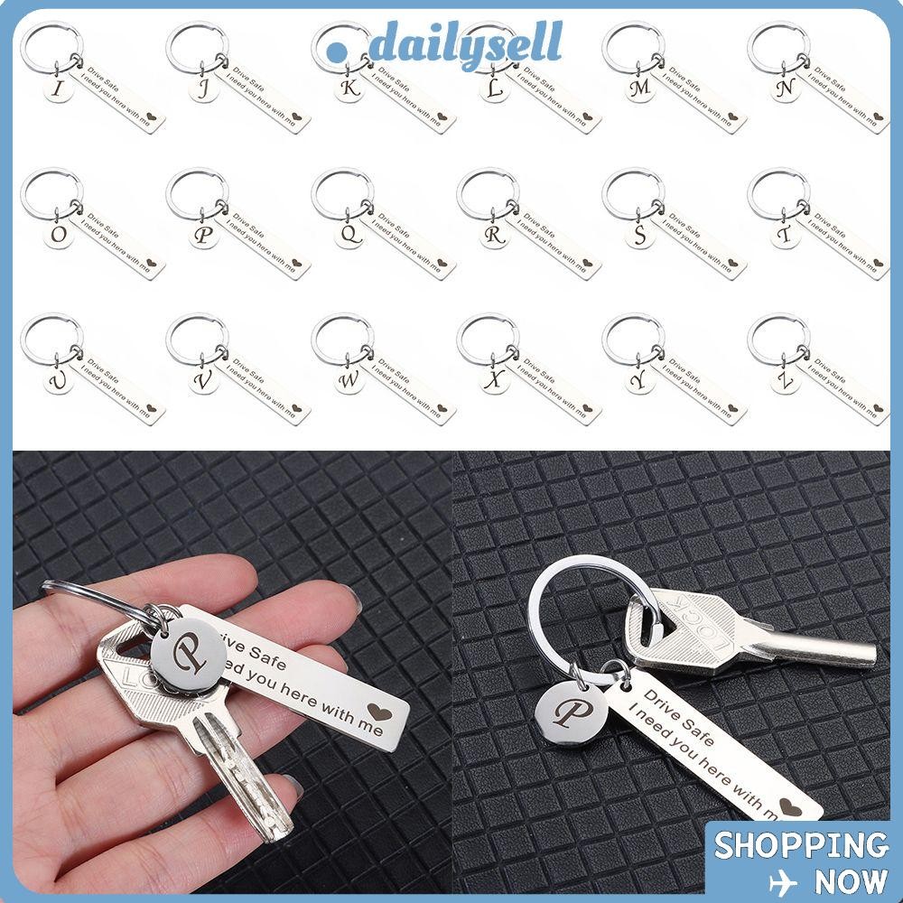 DAILY Drive Safe Keychain Anniversary Stainless Steel Birthday Valentines Day Lover Gifts