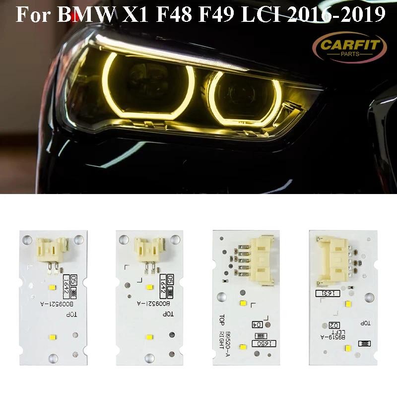 สีเหลือง Angel Eyes DRL บอร์ดสําหรับ BMW X1 F48 F49 LCI 2016-2019 Xenon ไฟหน้าไฟวิ่งกลางวันชิป 63117