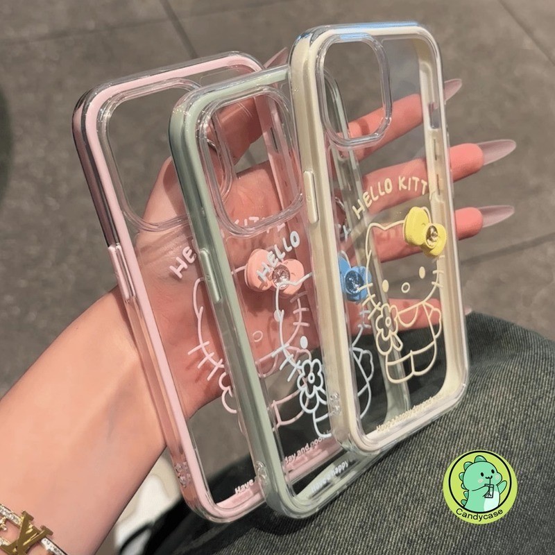 2 in 1 เคสโทรศัพท์สําหรับ Realme V25 V23 V23i V13 V5 X7 Max 5G 4G ฝาครอบหรูหราแมวน่ารัก Kitty 3D Bow