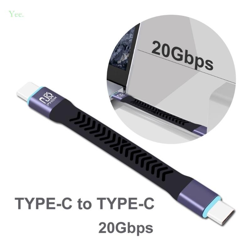 Yee Short UsbC to UsbC Cable USB3 2 Fast Charging USB TypeC Data Line 10CM 3 94in