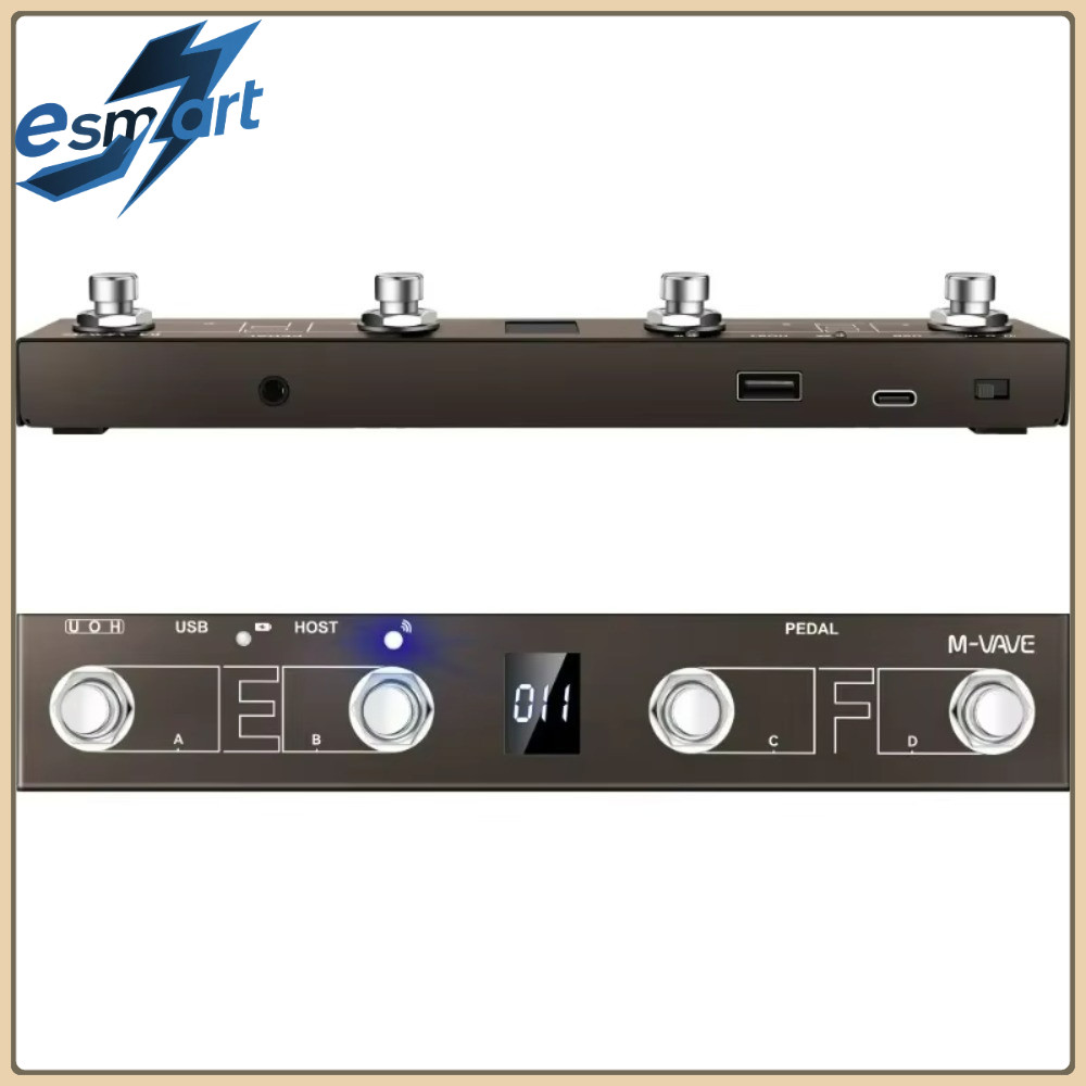 M-vave Chocolate Plus Wireless MIDI - คีย์บอร์ด Pro พร้อมสวิตช์เท้า 4 ปุ่มและรองรับอินเทอร์เฟซ MIDI Host​​
