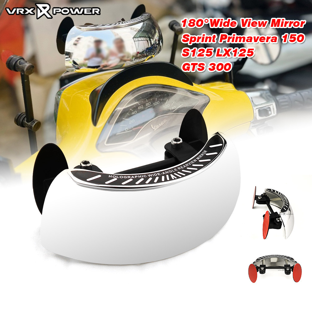 สําหรับ VESPA กระจกกระจก Blind Spot 180° กระจกมองหลังมุมกว้างสําหรับ Sprint Primavera S LX125 GTS 30