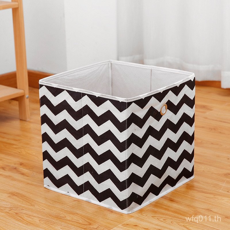ตะกร้าเก็บของเล่นเสื้อผ้าข้ามพรมแดนพับระลอกน้ําล้างทําความสะอาดได้ซุปเปอร์ไม่ทอกล่องเก็บกล่องเก็บหนั