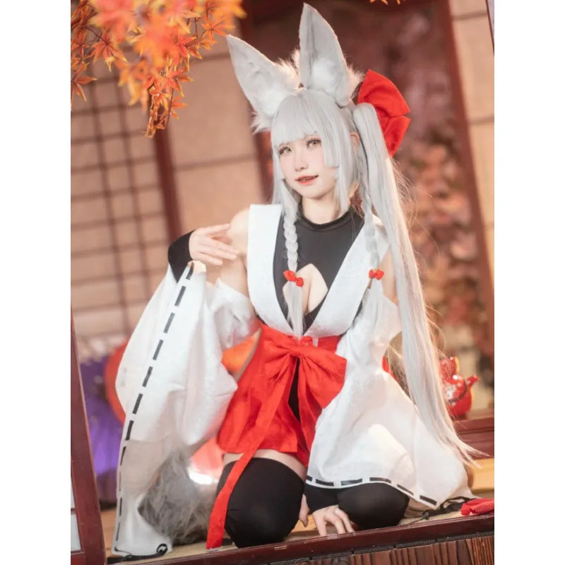 QY Azur Lane Asanagi Cosplay Costume Anime Game Asanagi Loli Kimono Halloween Costumes Dress Female