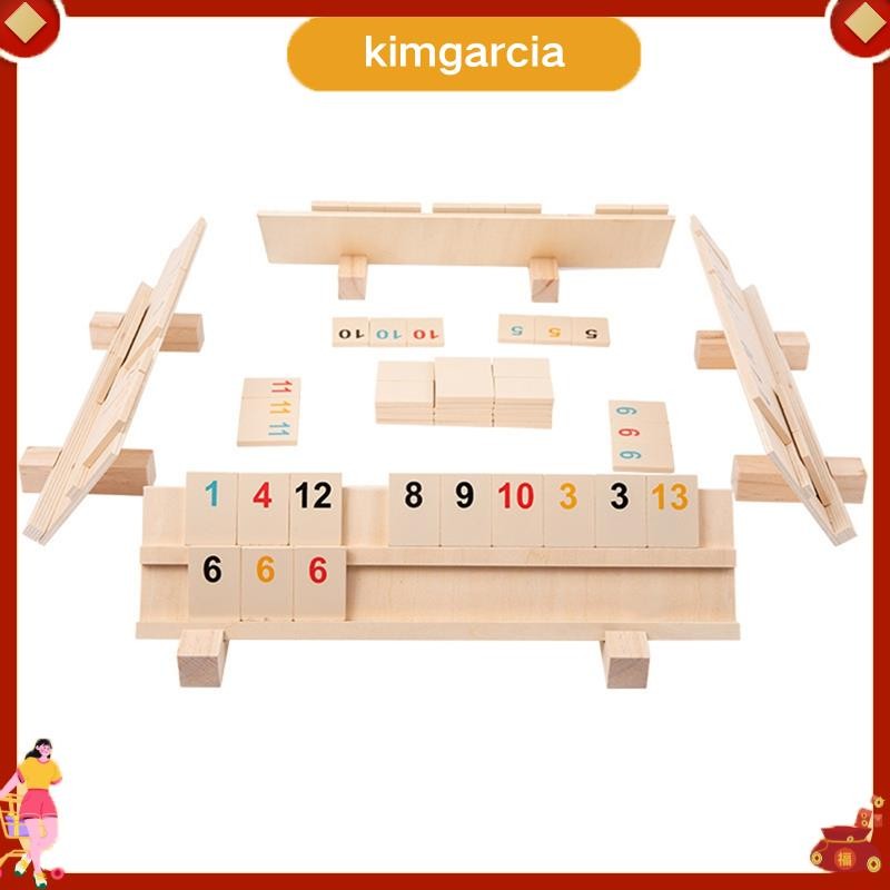kimgarcia Travel Size Rummy Game Travel Rummy Cube Game 2-4 คน Party Game สําหรับผู้ใหญ่และเด็ก