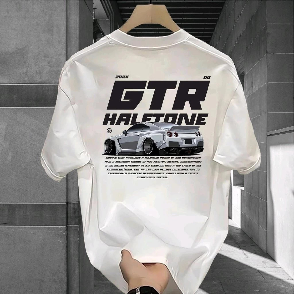 UT shop เสื้อยืด oversize t shirt 'GTR CART' cotton100% เสื้อวินเทจ คอกลม แขนสั้น โอเวอร์ไซส์ แฟชั่น สไตล์เกาหลี