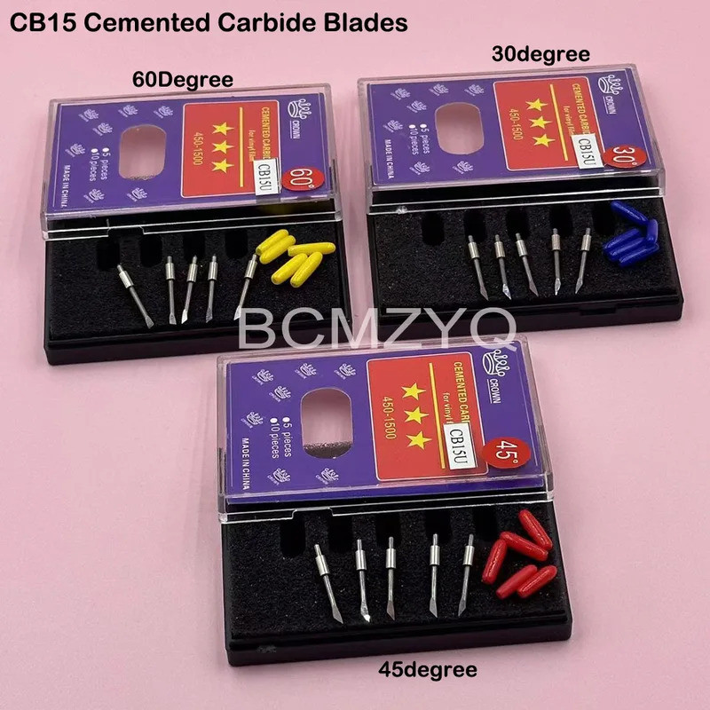 10PCS ตัด Plotter Graphtec CE5000 CE6000 FC8600 FC8000 CB15 CB15UA-5 ใบมีดคาร์ไบด์ซีเมนต์ 30/45/60 อ