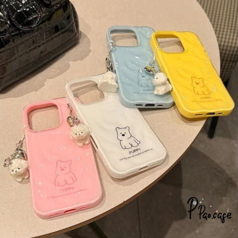 เคสไอโฟน 16 สำหรับ IPhone 13 11 16 15 12 14 Pro Max XR XS X Max 6s 6 7 15 8 16 Plus เคสรูปสุนัขลายการ์ตูนสีดำเรียบง่าย