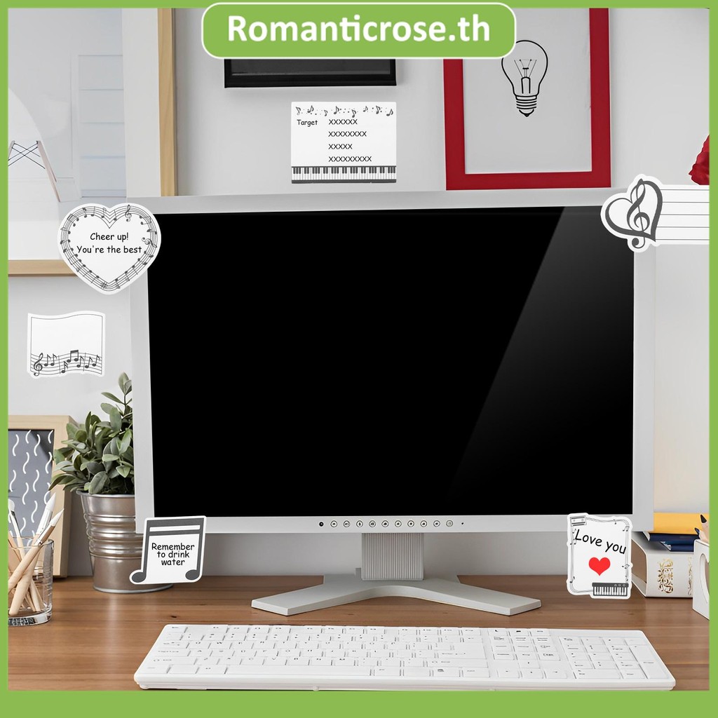 4Pack กระดาษเพลง Themed Notepad Easy to Peel Self กาวเขียน Notepad สําหรับ Home Office SHOPSKC9724