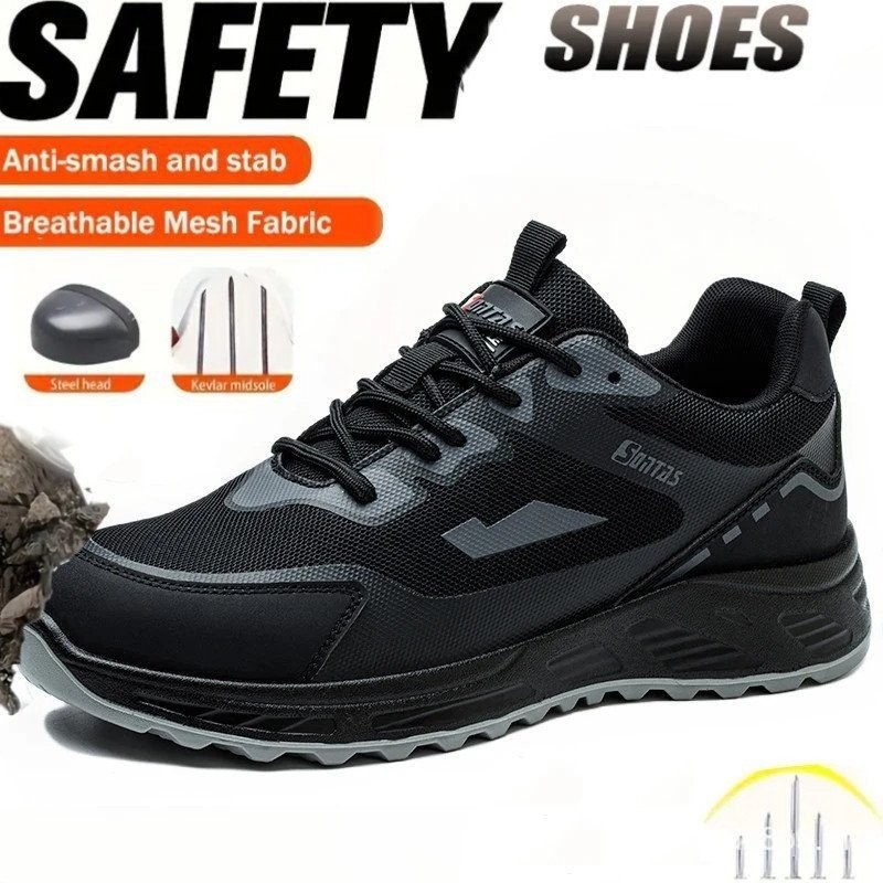 รองเท้าทํางานผู้ชายขนาดใหญ่Breathable steel toe Safetyรองเท้าฤดูร้อนฉนวนรองเท้าป้องกันเท้าG4 P3ZP 1D
