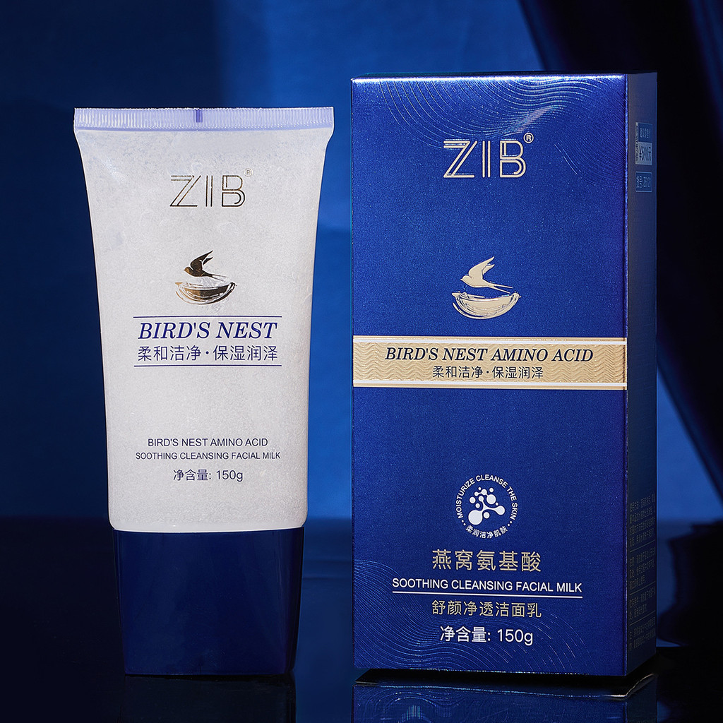 /ZIB Birds Nest Amino Acid Soothing Cleanser Cleanser Rich Foam ทําความสะอาดล้ําลึกไม่กระชับ Cleanse