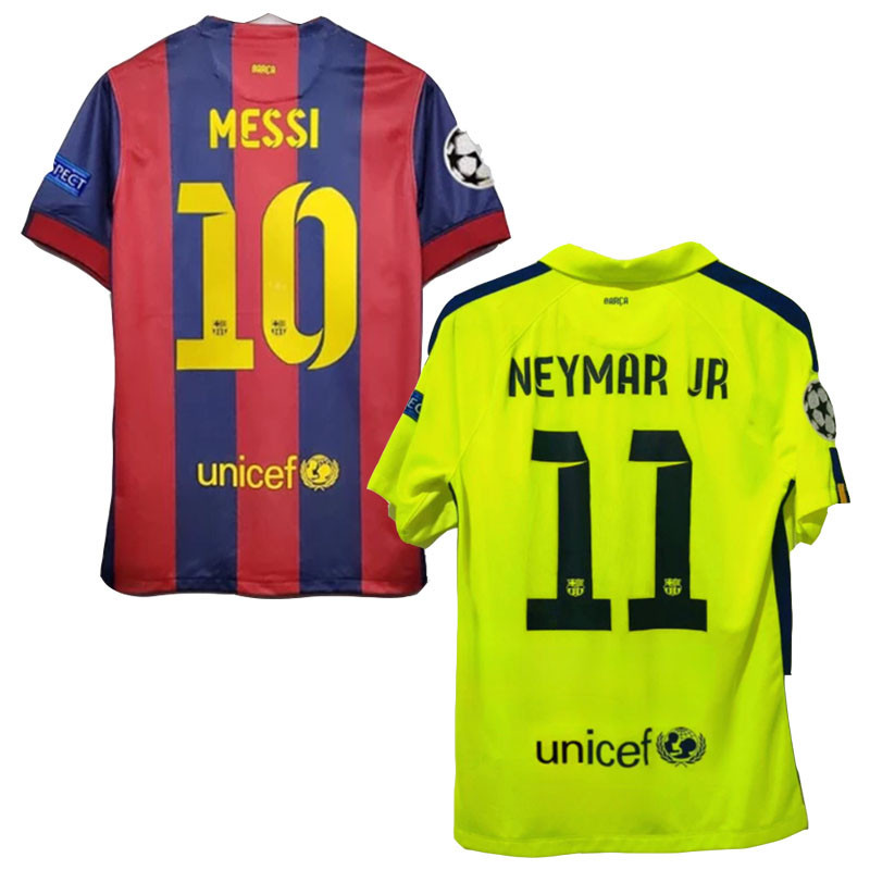 เสื้อฟุตบอลเรโทรบ้าน.Barcelona แบบย้อนยุคสำหรับผู้ชาย ประจำปี 2014 - 2015