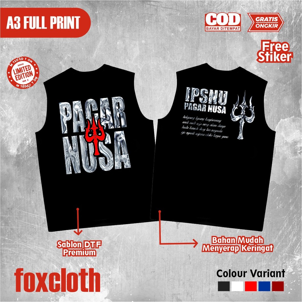 PAGAR NUSA IPSNU PAGAR NUSA SINGLET เสื้อยืด LATEST PAGAR NUSA SINGLET - PAGAR NUSA SYMBOL SINGLET -