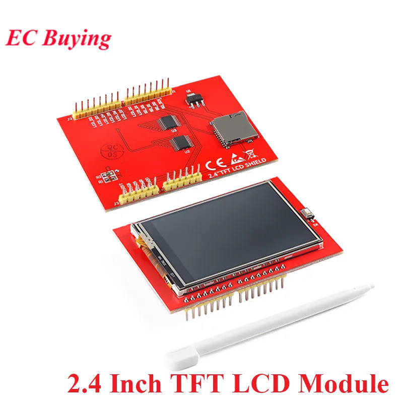 2.4 นิ้ว 2.4 "TFT สี LCD หน้าจอสัมผัสโมดูลจอแสดงผล HD 320*240 ILI9341 Driver สําหรับ Arduino R3 Mega2560 Development Board